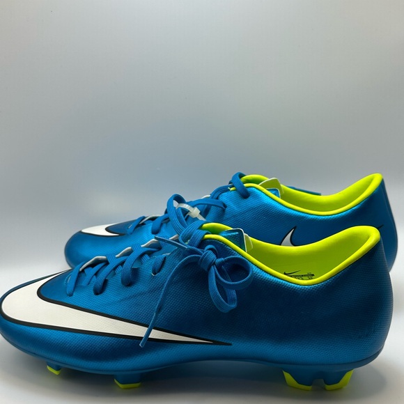 Nike Mercurial Soccer Shoes - Blue and Yellow - Picture 2 of 7